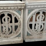 Portillon bois et marbre, ancien  époque Charles X