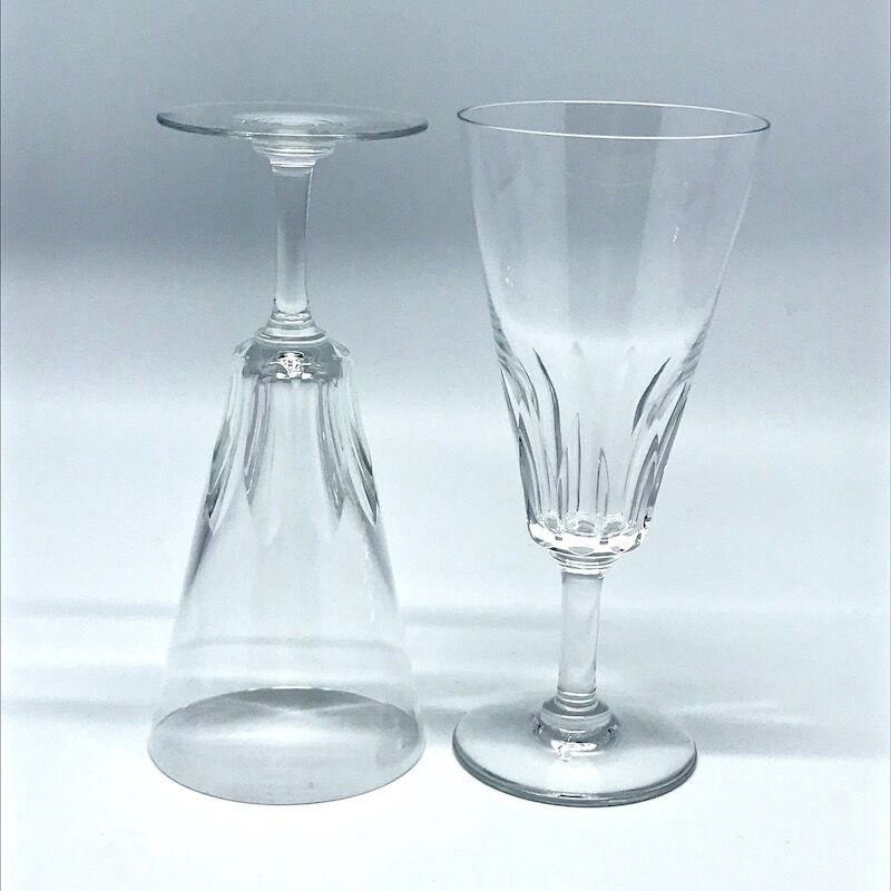 Five Baccarat champagne flutes