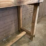 Etabli ancien en bois brut
