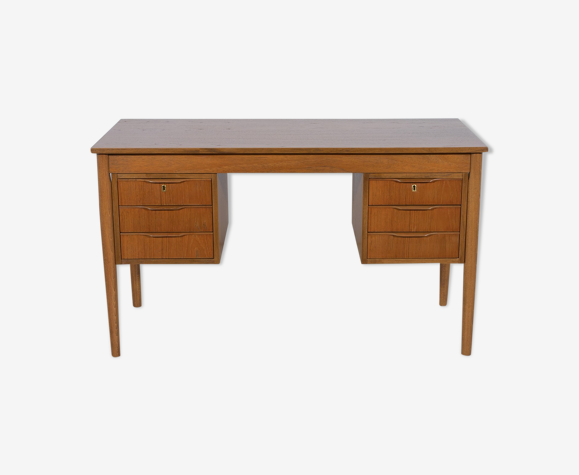 Mid-Century Freestanding Teak Desk, 1960s