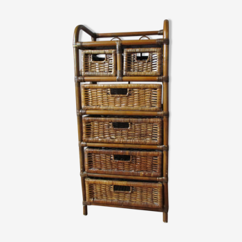 Rattan dresser