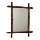 Antique Wooden Faux Bamboo Chinoiserie Mirror 63x52cm