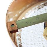 Copper And Bohemian Glass Ceiligh Lights, Czechoslovakia, 1970s