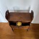 Vintage wooden end table magazine holder