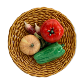 Dish vegetables in dabcraft Vallauris Lamarche