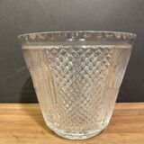 Crystal vase with diamond point decoration and thistles