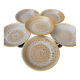 Set of 6 deep plates in stoneware Niderviller model Fauve from the 1960s.