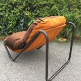2 brown armchairs from the 70