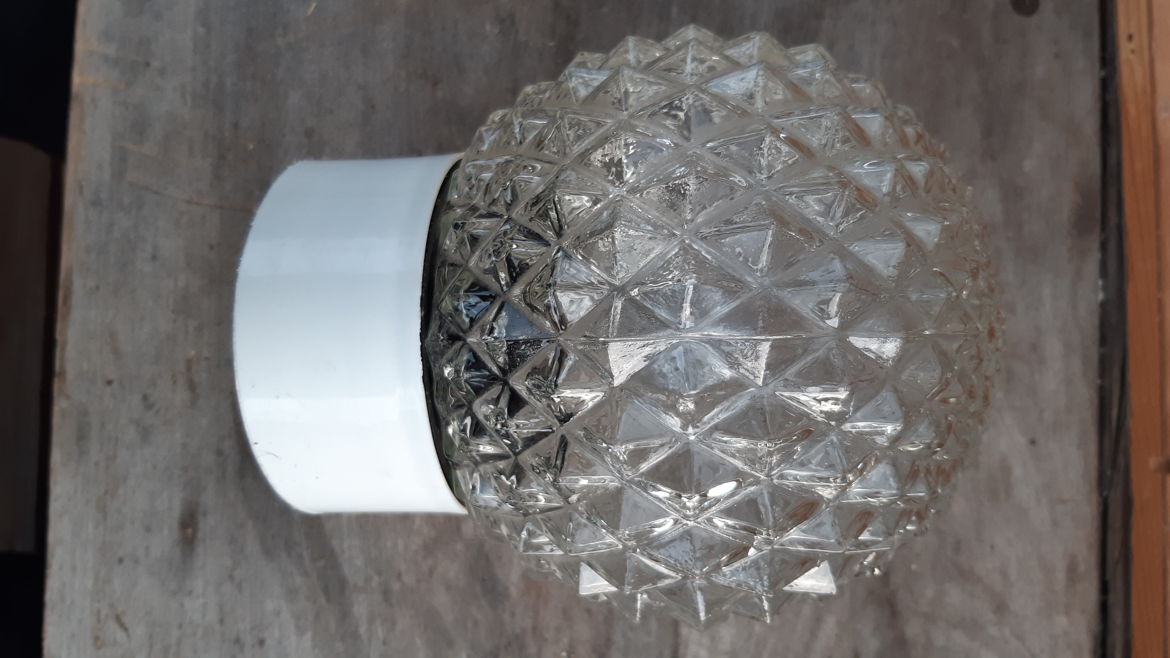 Wall light 1970 chiseled glass