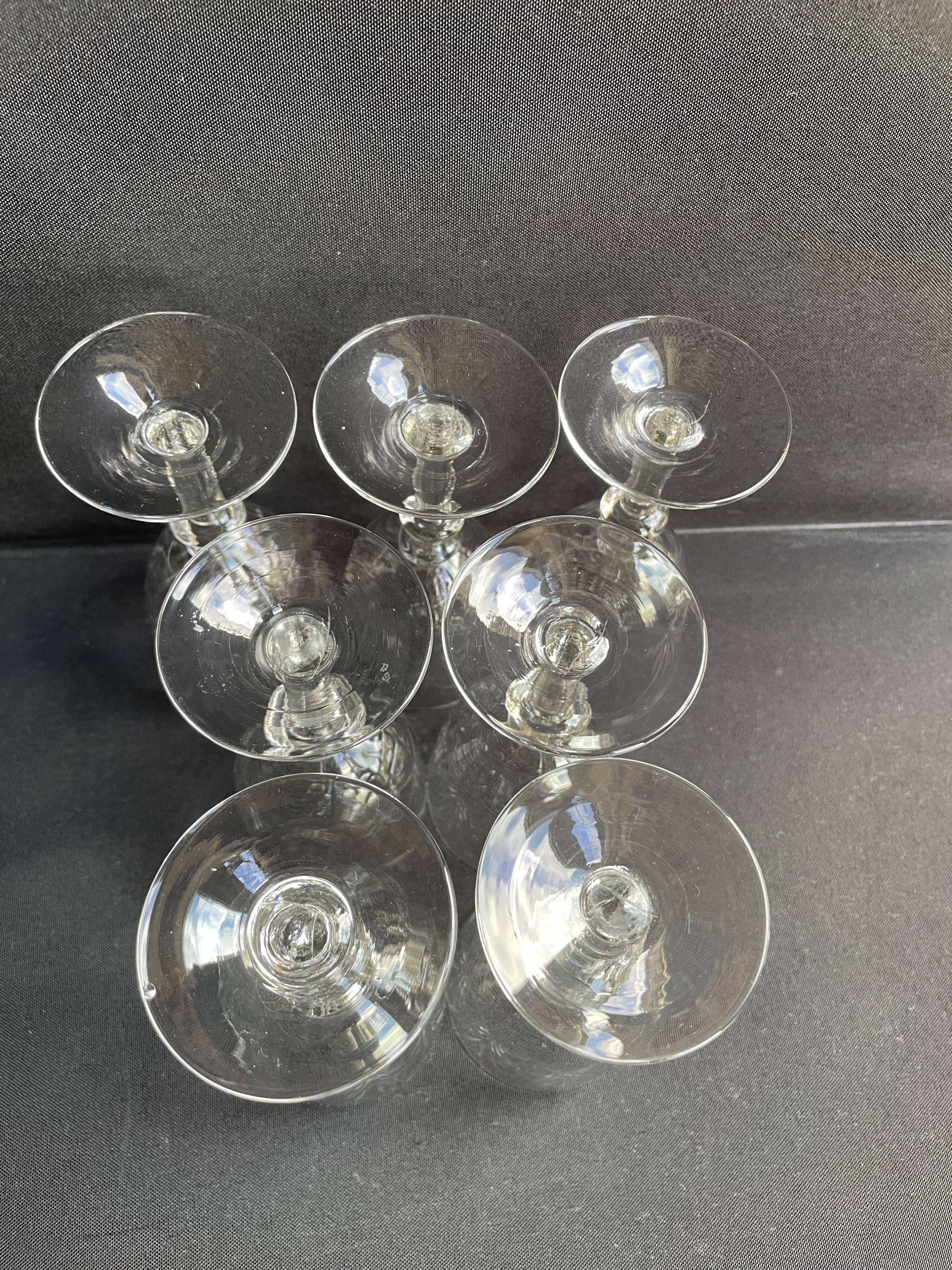 7 port glasses – Blown and cut crystal