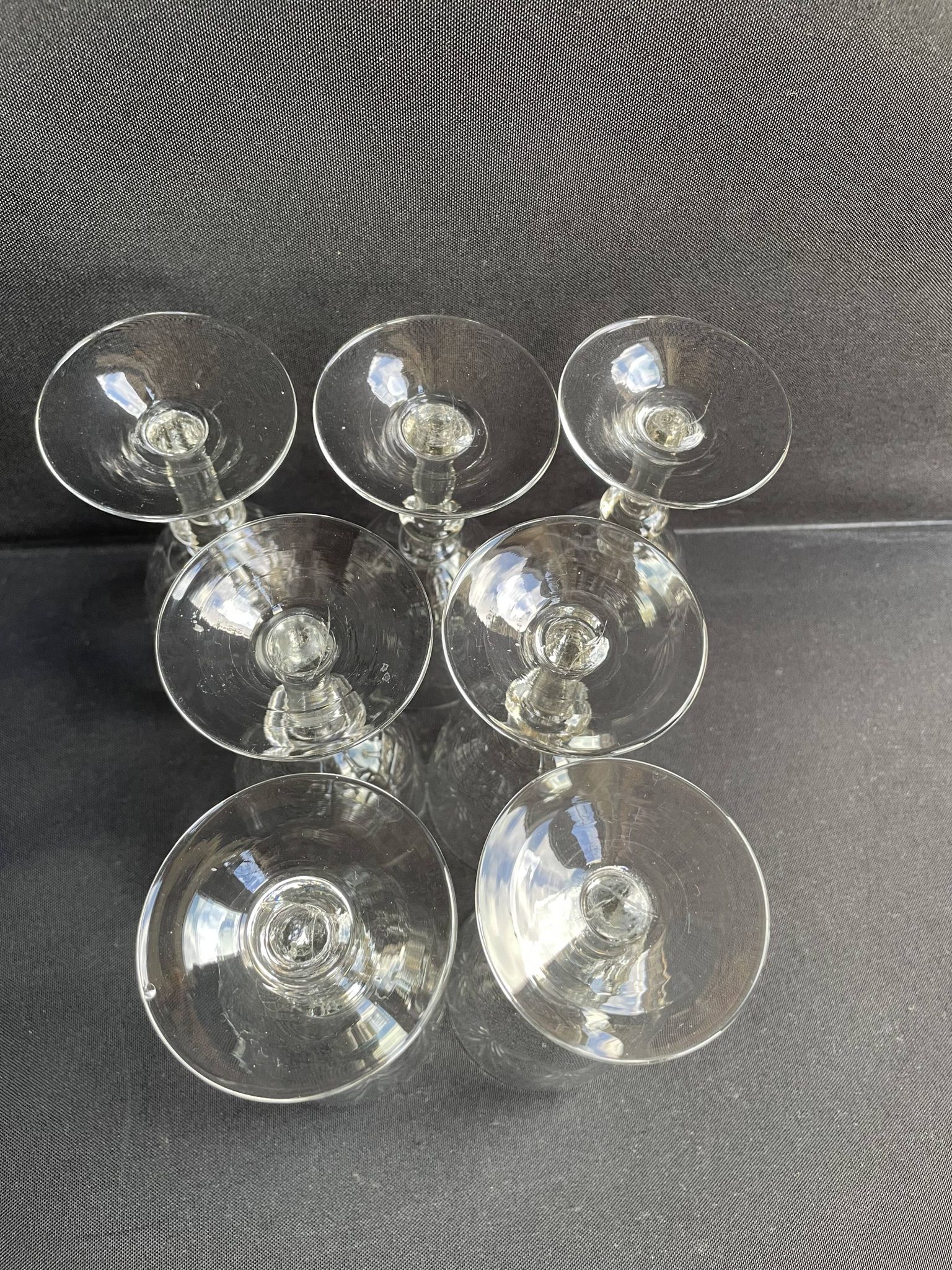 7 verres à porto – Cristal soufflé et taillé