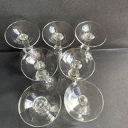 7 verres à porto – Cristal soufflé et taillé