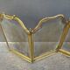 19th-century fireplace screen by Bouhon Frères in brass