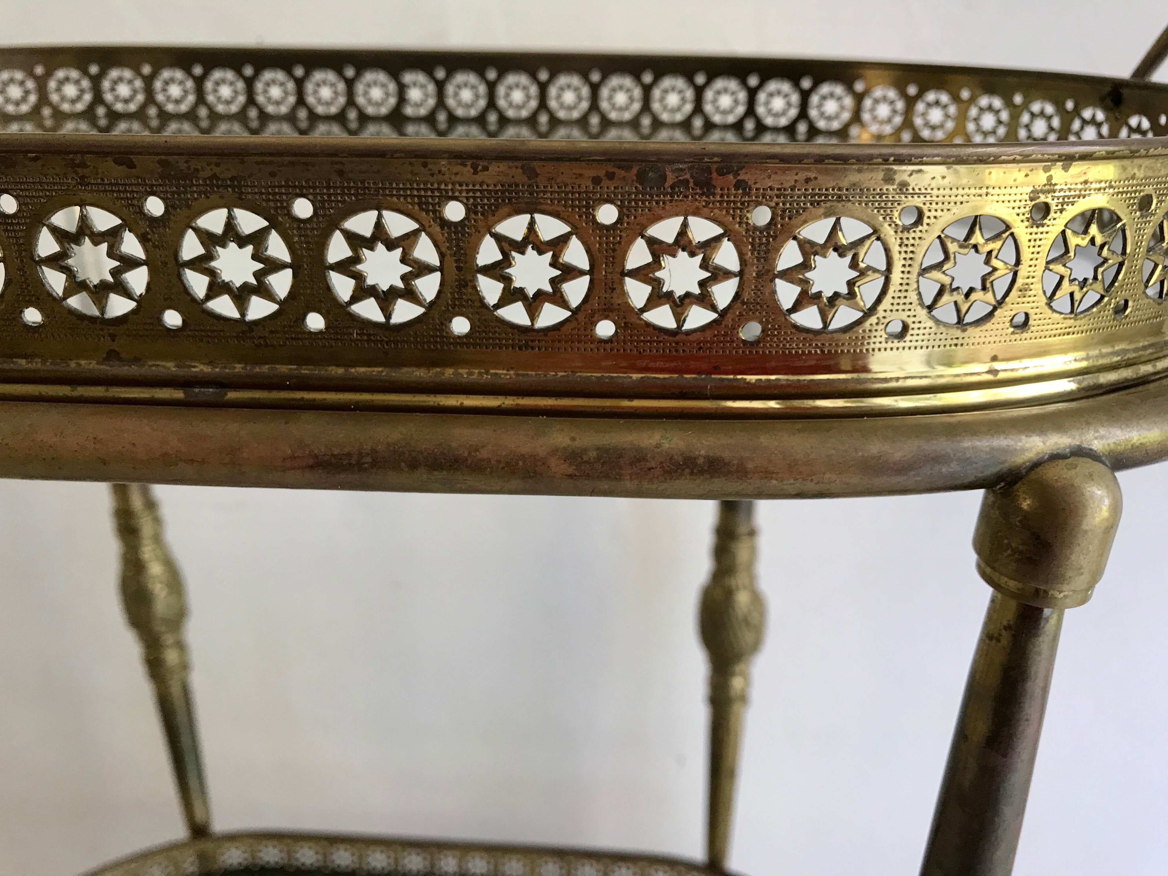 Vintage brass trolley