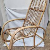 1960s rattan rocking chair