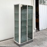 Old glass medical cabinet
