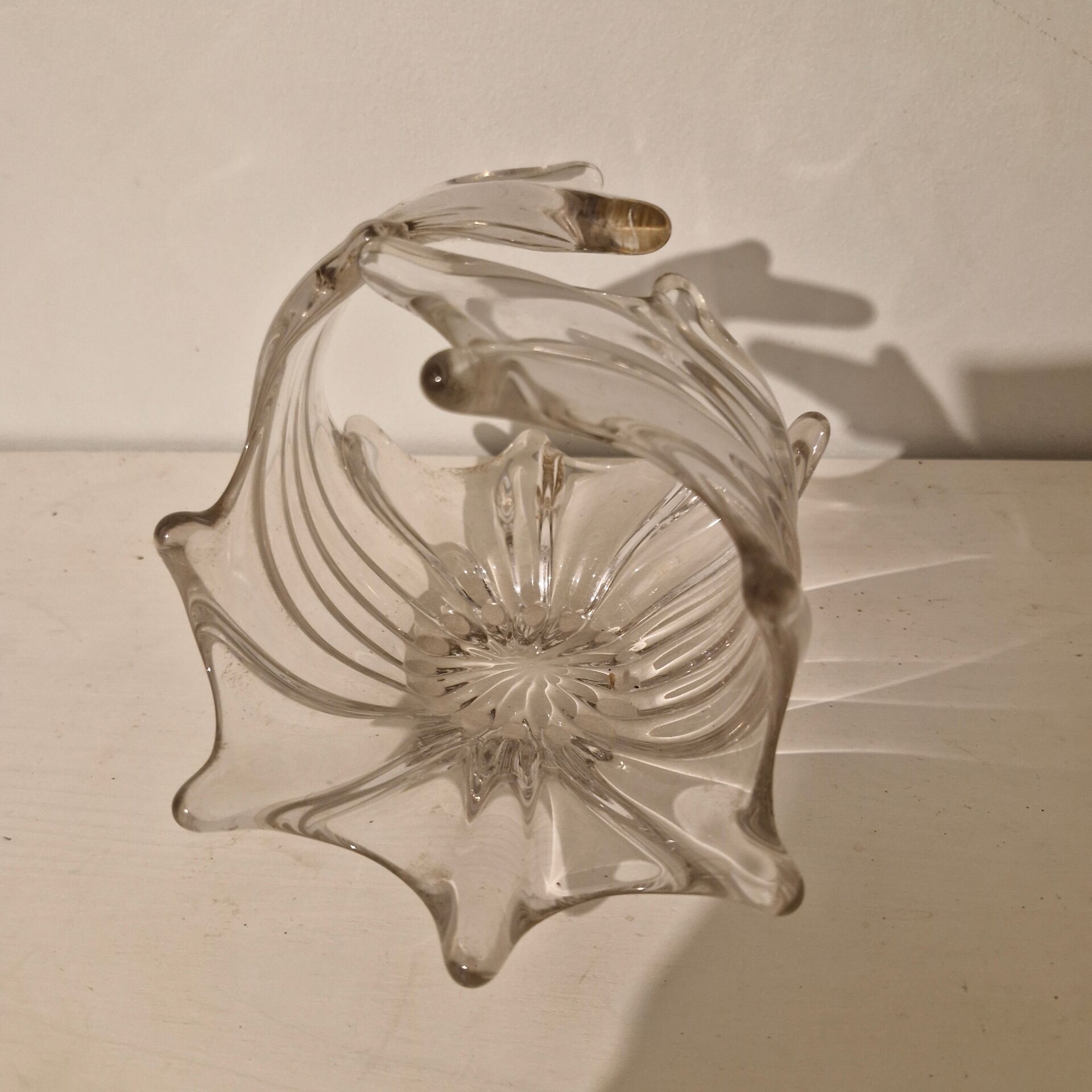 Coupe vintage  en verre epais et cristal