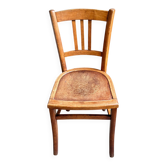 Luterma bistro chair in embossed beech, "shell" pattern