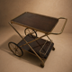 Brass dessert table with rosewood effect 1970