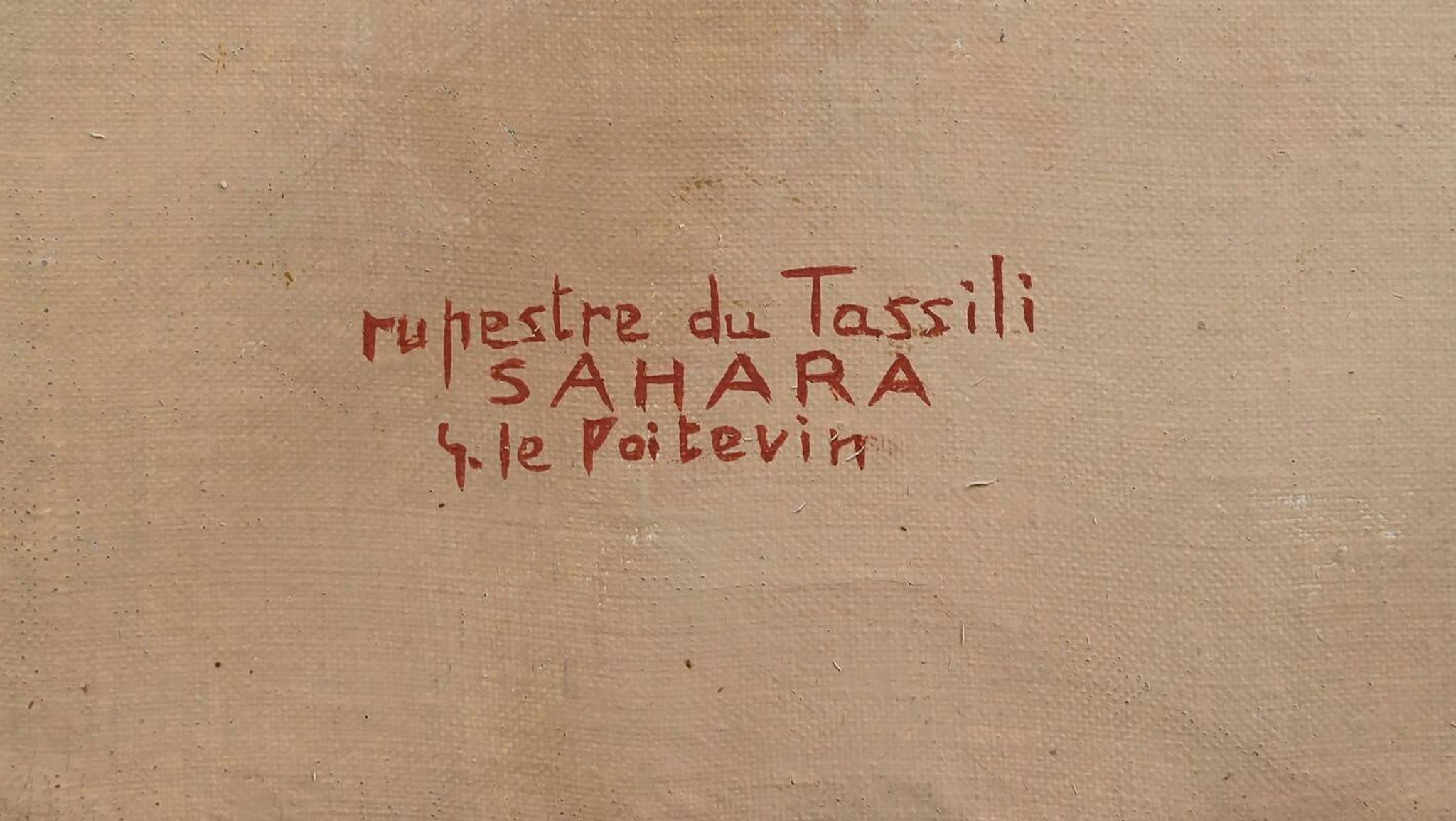 Tassili Rock Painting, signed G. Le Poitevin – 1960