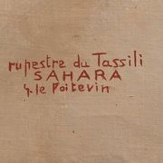 Tassili Rock Painting, signed G. Le Poitevin – 1960