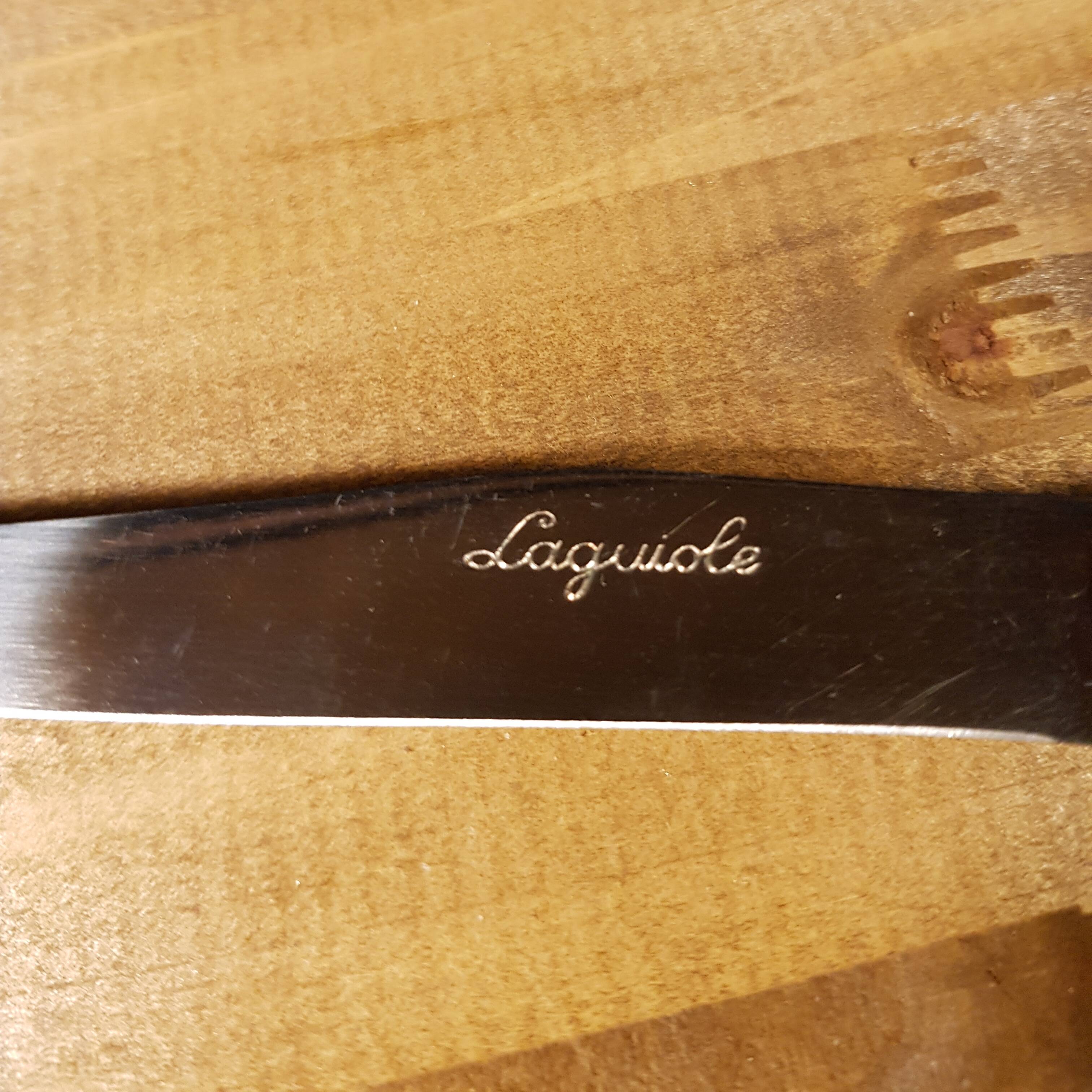 4 Laguiole table knives and large knife