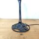 Wrought iron lamp - Art Nouveau lamp, black metal, plant decoration.