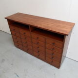 Vintage Dutch mahogany shop display cabinet