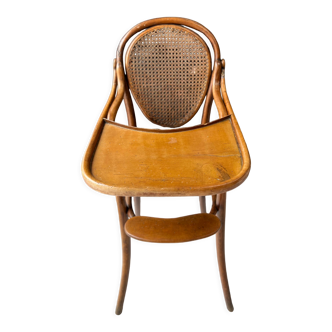 Chaise haute rotin cannages année 30