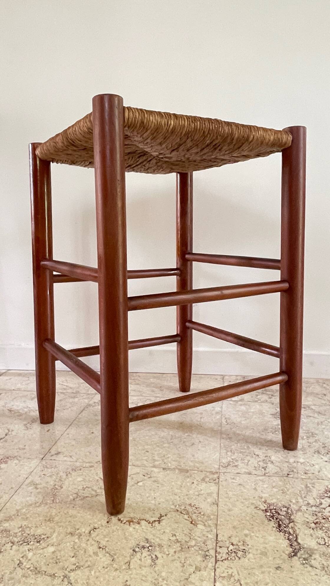 TABOURET Paille VINTAGE