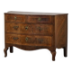 18ème siècle, commode danoise baroque serpentine antique en noyer