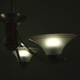 Art Deco three-arm chandelier, France, 1920s-1940s