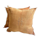 Faded orange cactus silk sabra cushion cover