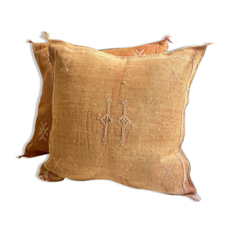 Faded orange cactus silk sabra cushion cover