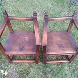 Chaises à bras Renaissance fin 16e debut 17eme siècle