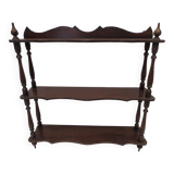 Old turned wood shelf, walnut color