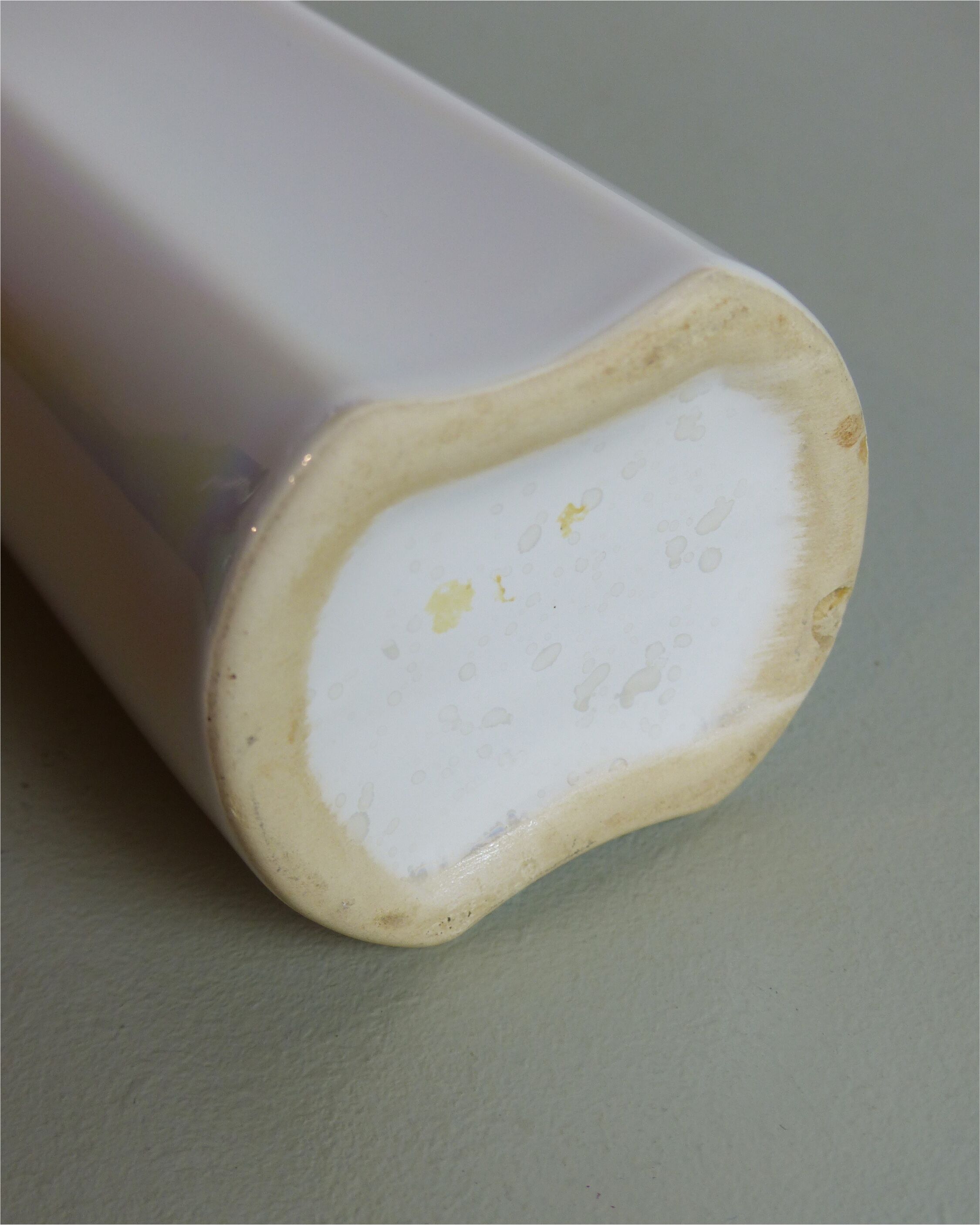 Iridescent white vase