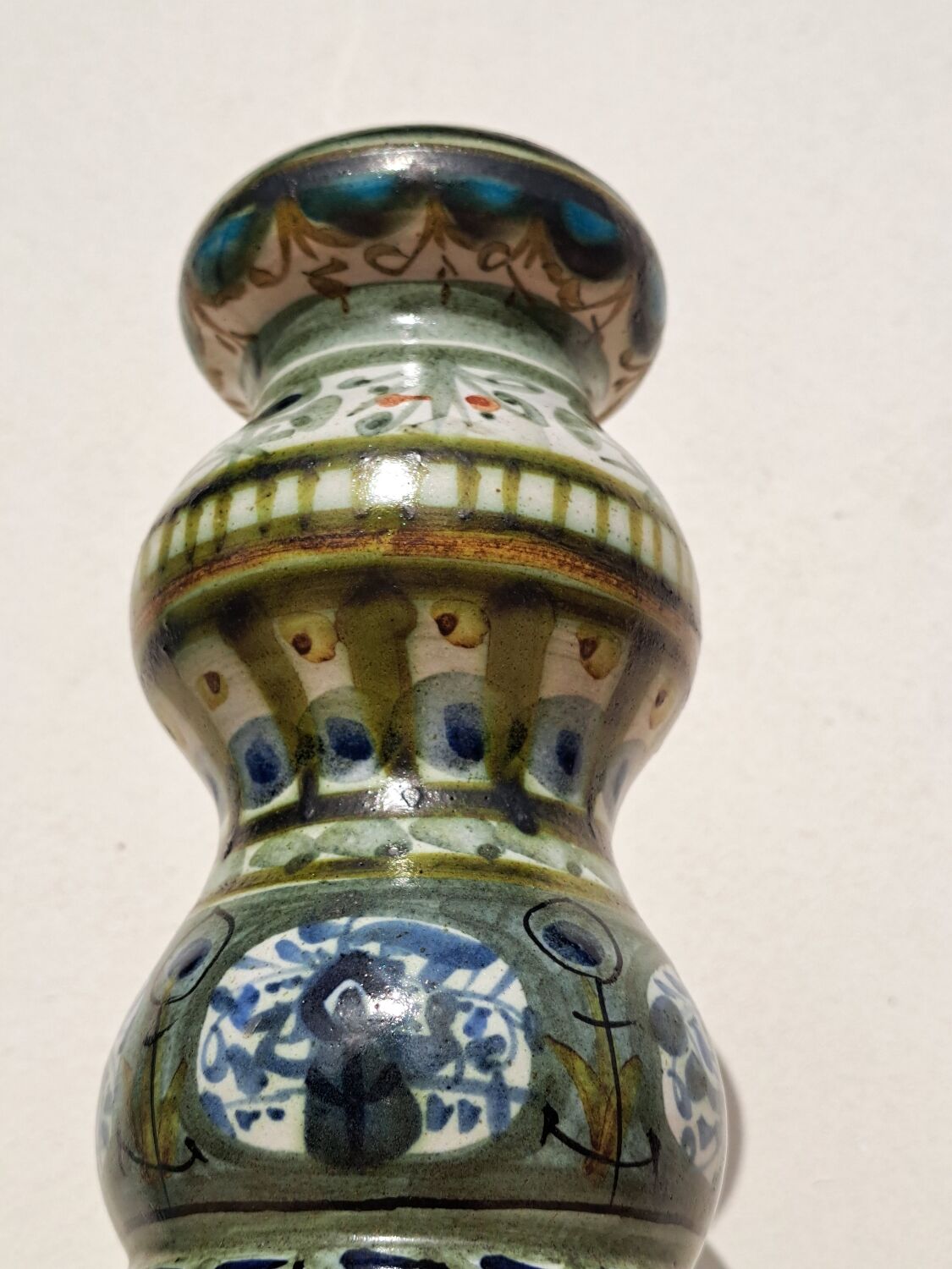 Keraluc sandstone candle holder 70s signed