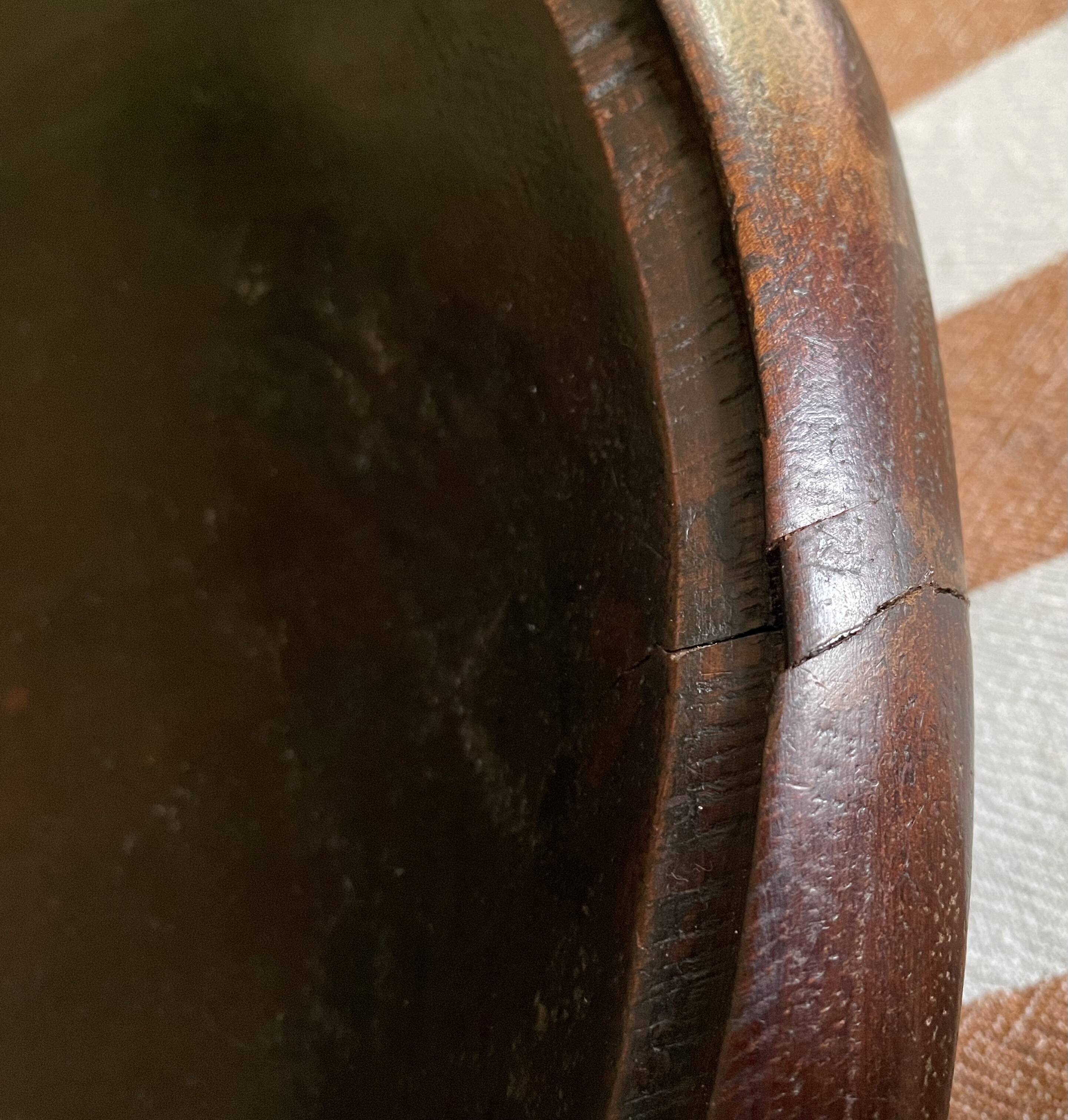 Hollow carved wooden dish