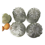 Set of 4 glass cannelé molds