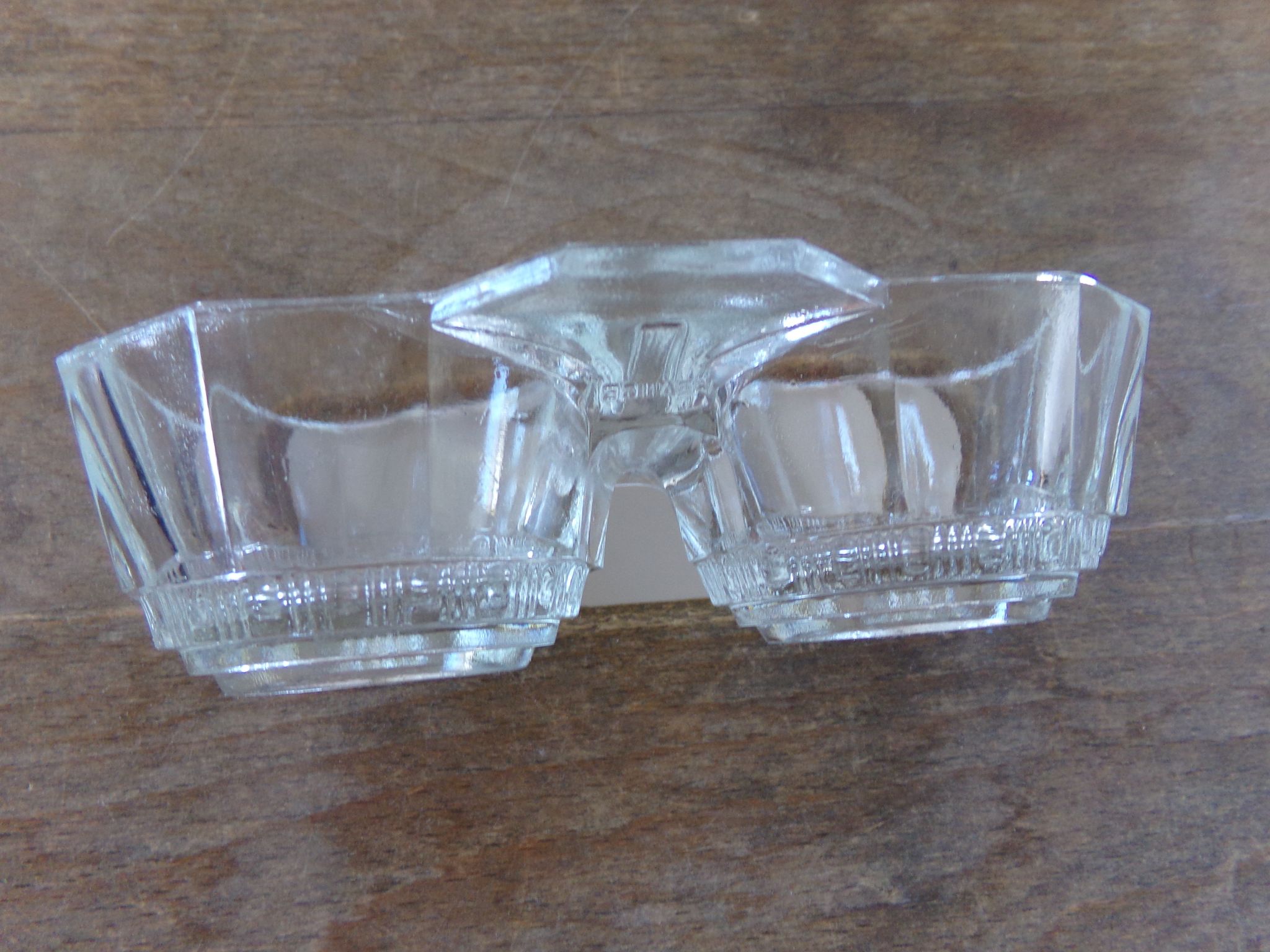 Salière poivrière en verre
