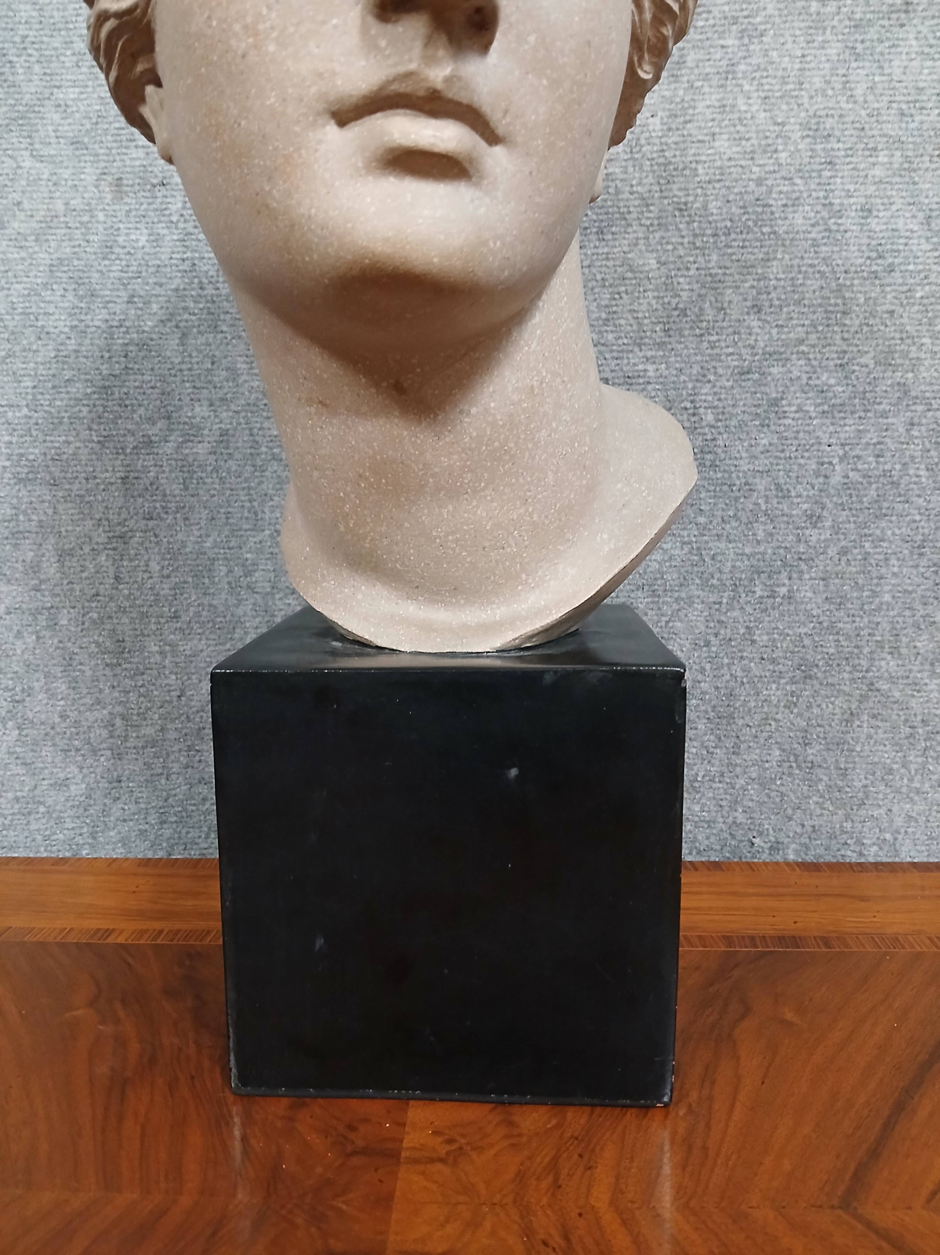 Rare terracotta sculpture depicting the Head of Aphrodite of Cnidus by Praxiteles