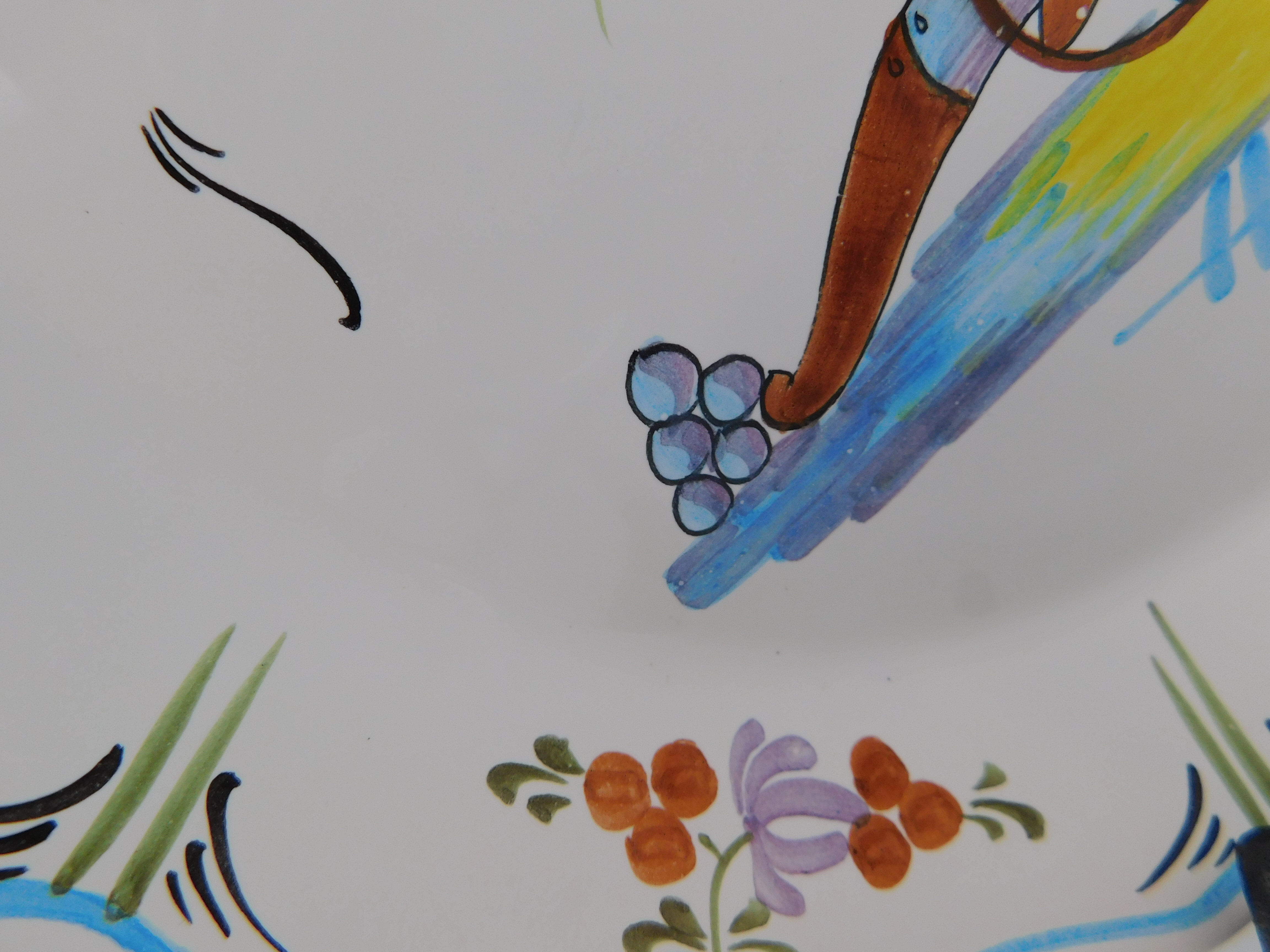 Assiette Clamecy décor au coq