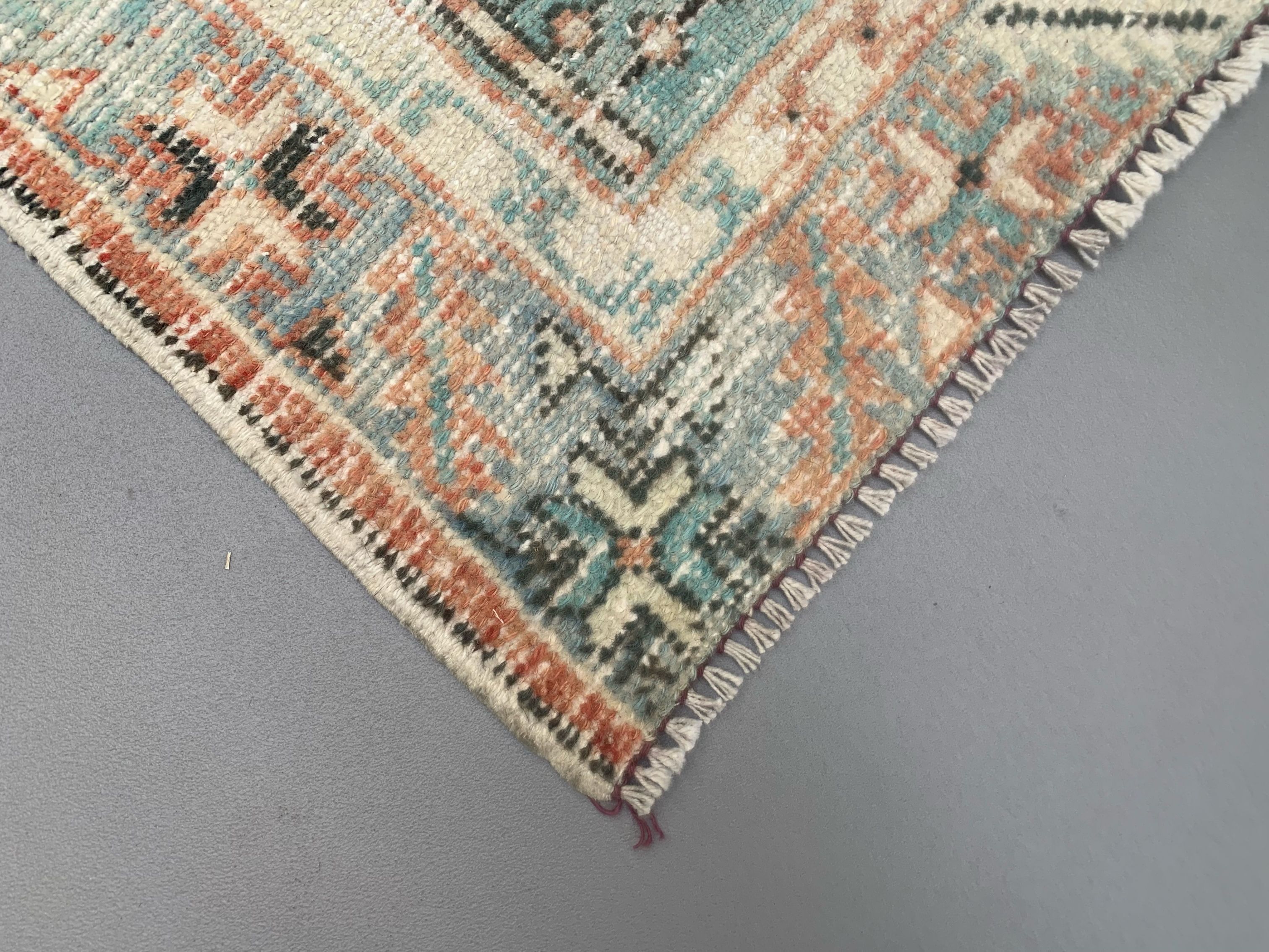 Vintage turkish oushak rug 140x78 cm carpet