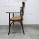Fischel bench 1930 curved wood artisanal cane handmade