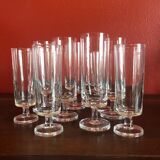Series of 10 champagne flutes
