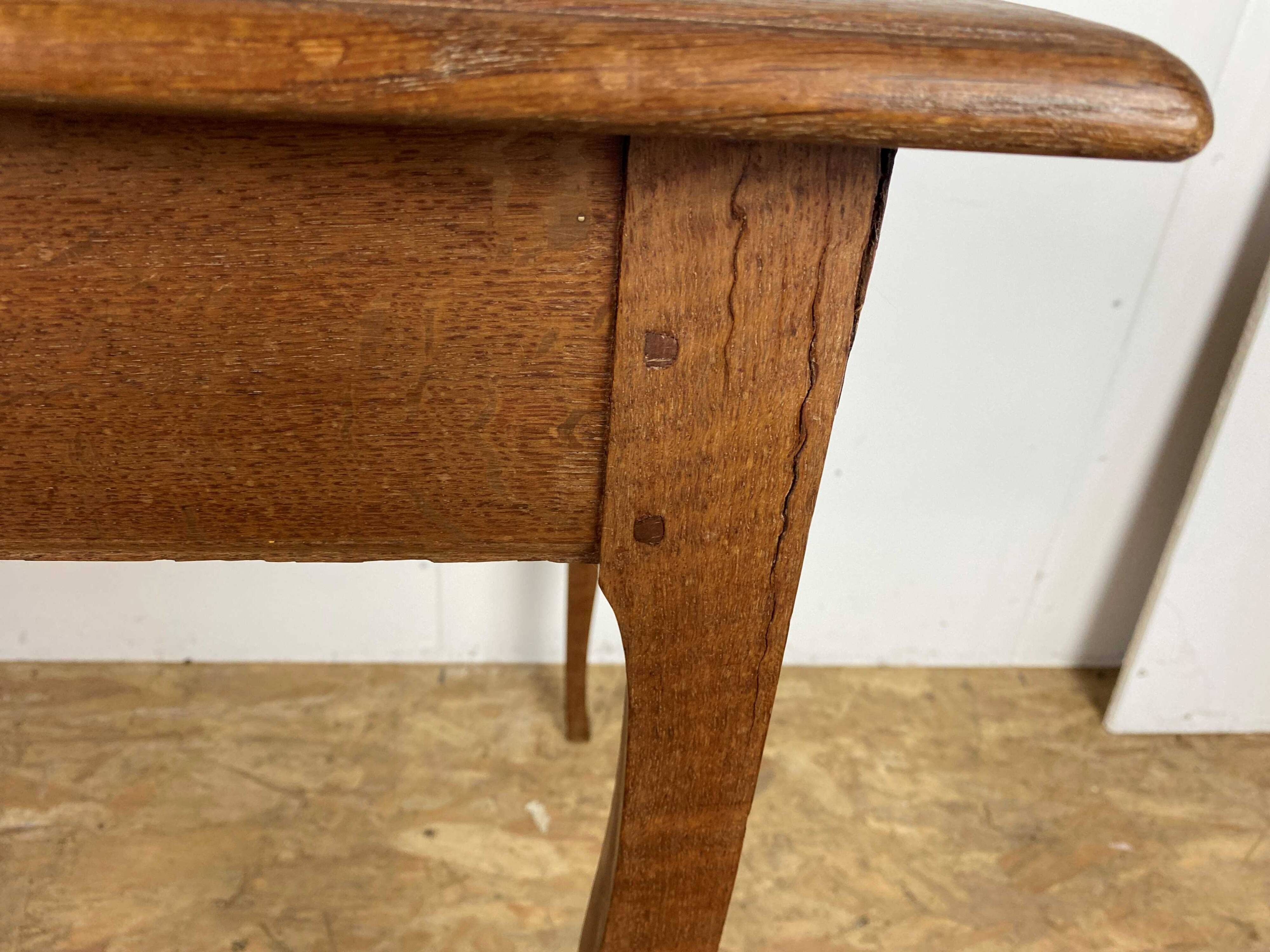 One drawer desk in solid oak 1900