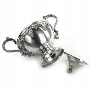 Art Nouveau sugar bowl, silver-plated brass, Germany, early 20th century