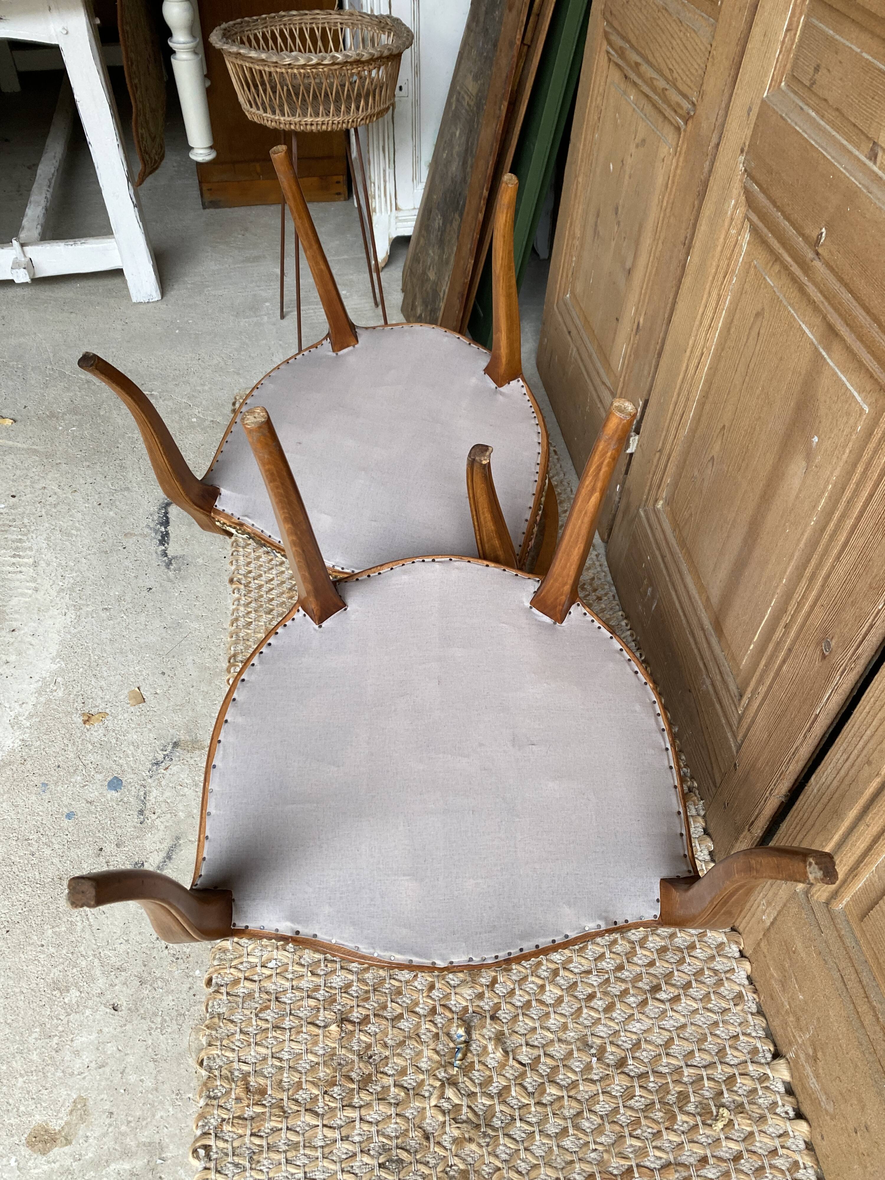 Pair of armchairs canes style louis XV