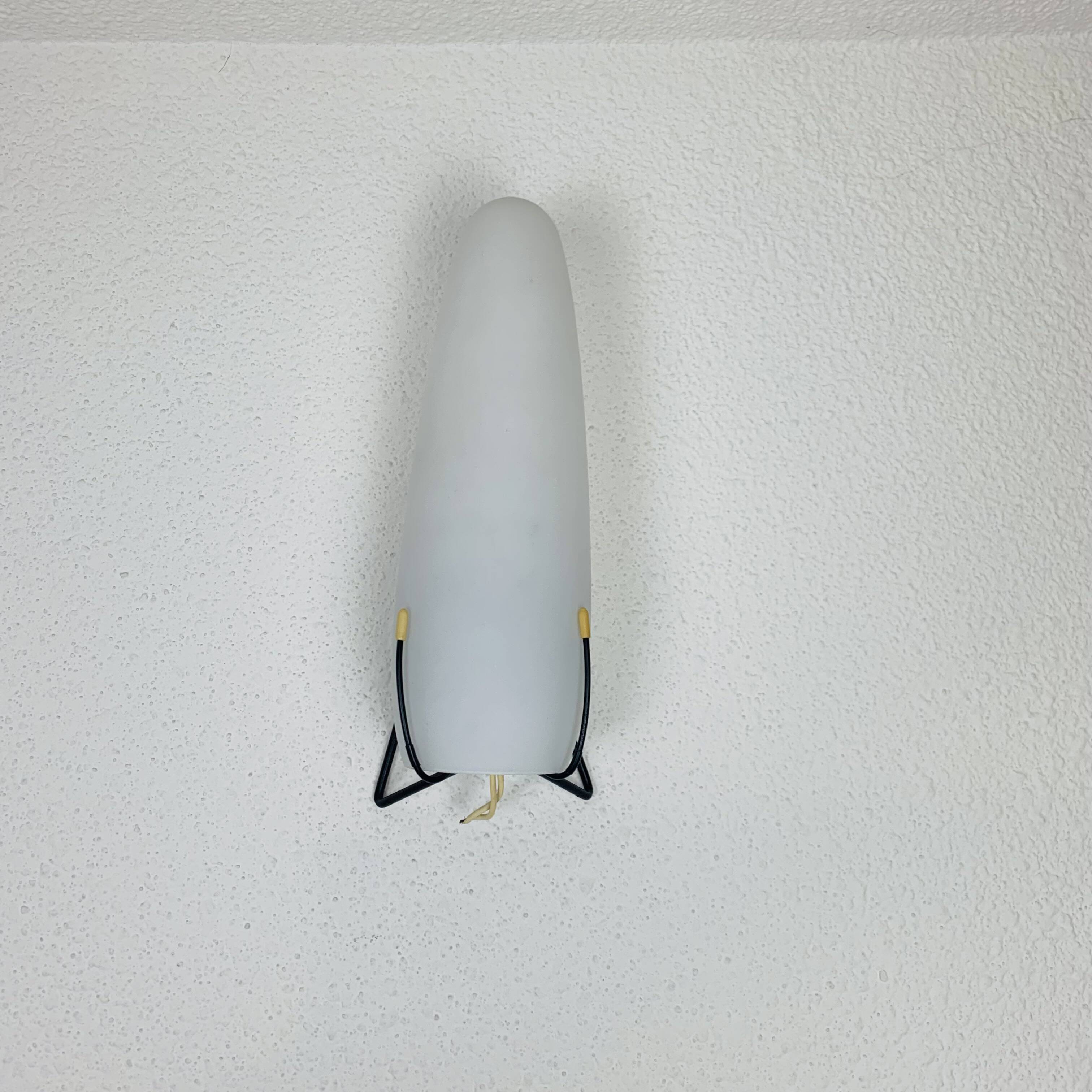 Louis Kalff wall lamp from the 50s, opaline